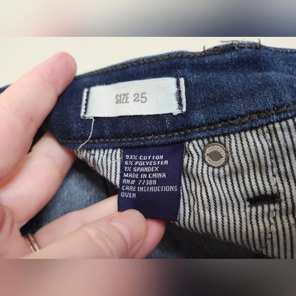 Madewell Womens Straight Leg Jeans Size 25 Dark Denim Mid Rise‎ Staple Normcore - Picture 3 of 7